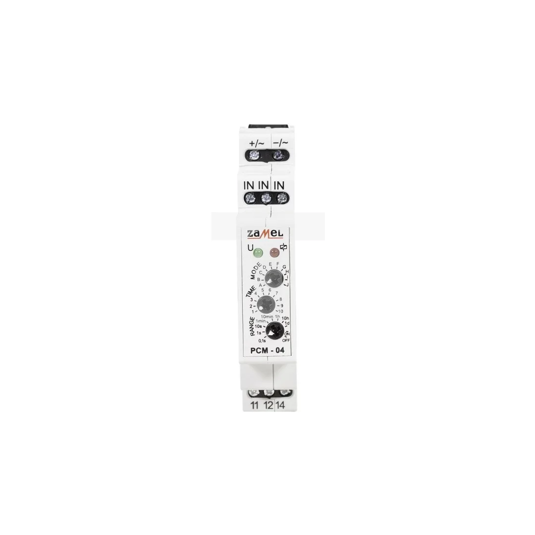 Przekaźnik czasowy 16A 0,1sek-10dni 24V AC/DC PCM-04 /24V EXT10000082