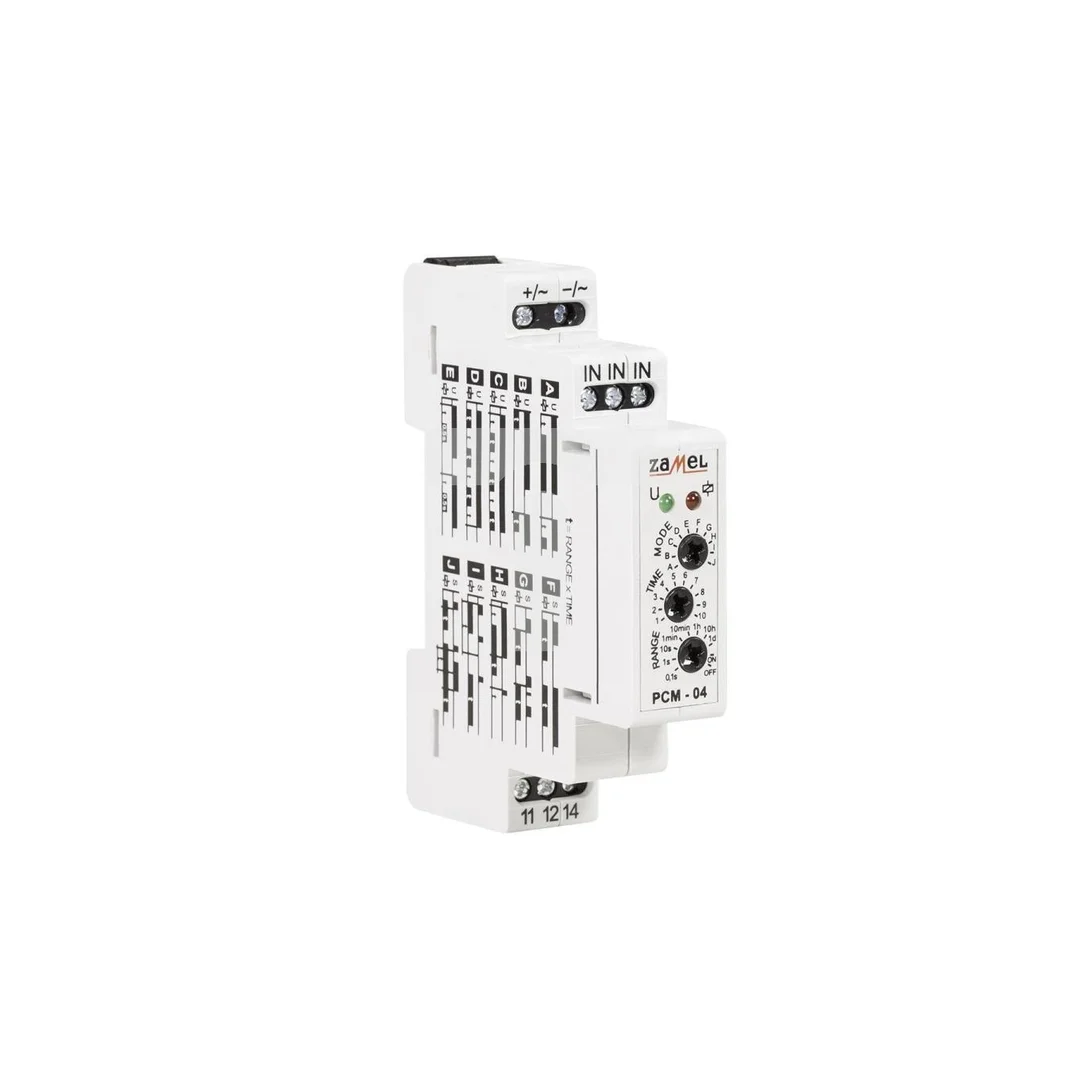 Przekaźnik czasowy 16A 0,1sek-10dni 24V AC/DC PCM-04 /24V EXT10000082
