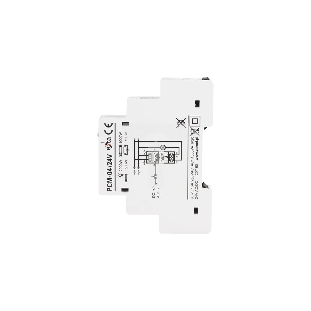 Przekaźnik czasowy 16A 0,1sek-10dni 24V AC/DC PCM-04 /24V EXT10000082