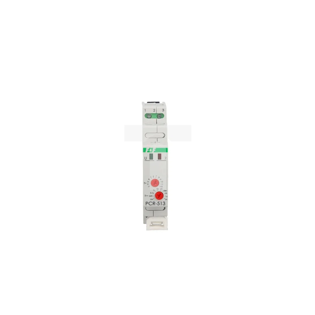 Przekaźnik czasowy 1P 10A 0,1sek-576h 12-264V AC/DC opóźnione załączenie PCR-513UNI