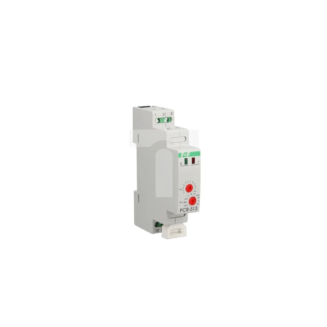 Przekaźnik czasowy 1P 10A 0,1sek-576h 12-264V AC/DC opóźnione załączenie PCR-513UNI