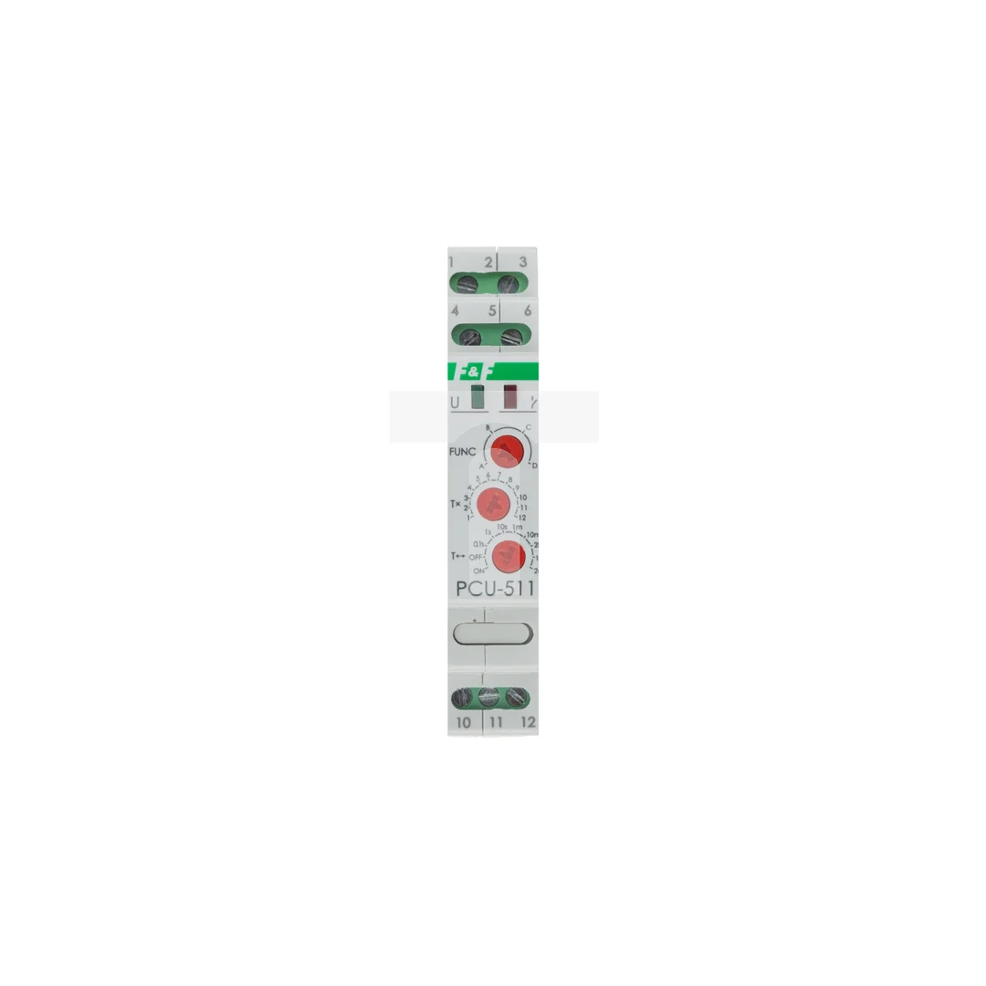 Przekaźnik czasowy 1P 8A 0,1-576h 230V AC, 24V AC/DC wielofunkcyjny PCU-511DUO