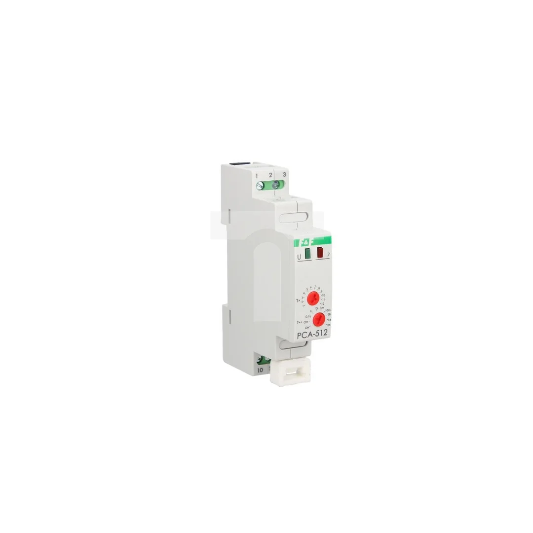 Przekaźnik czasowy 1P 10A 0,1sek-576h 24V AC/DC opóźnione wyłączenie PCA-512-24V
