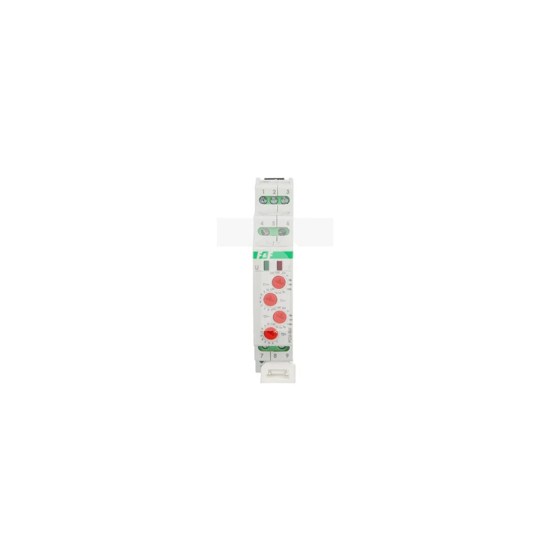 Przekaźnik czasowy 2P 8A 0,1sek-576h 230V AC opóźnione załączenie/wyłączenie - cykliczne PCU-507