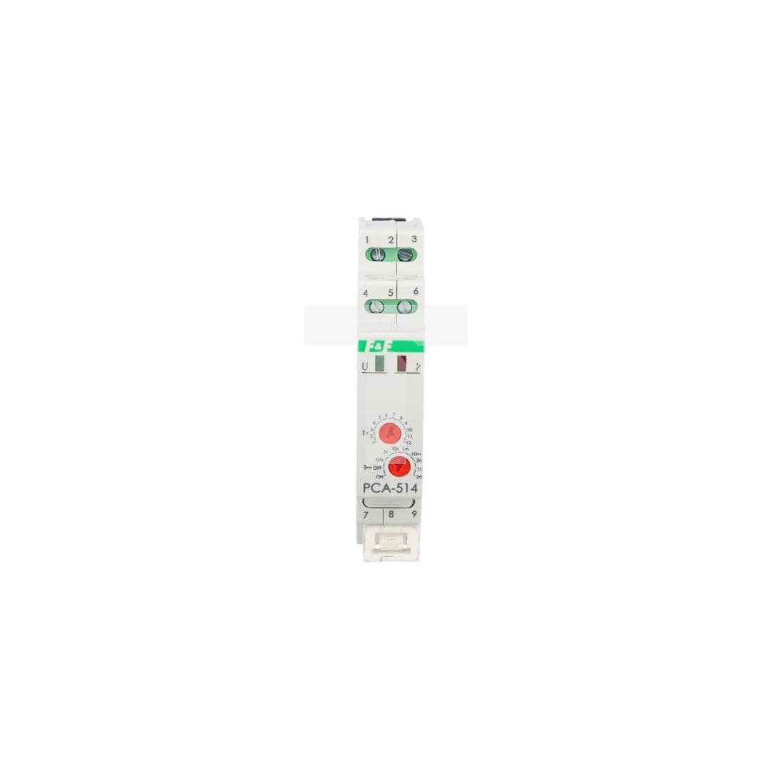 Przekaźnik czasowy 1P 10A 0,1sek-576h 230V AC, 24V AC/DC opóźnione wyłaczenie PCA-514DUO