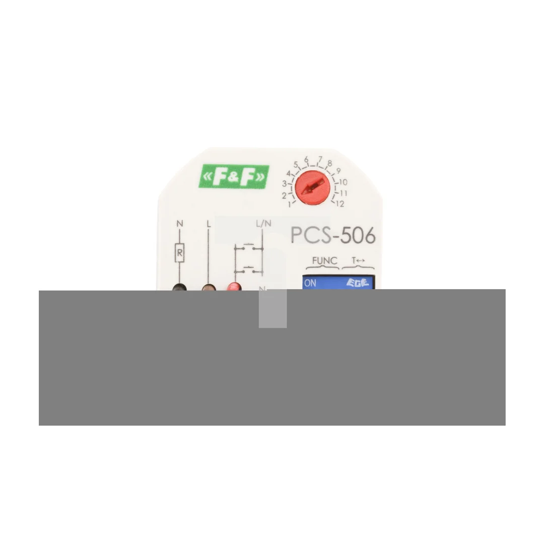 Przekaźnik czasowy 8-funkcyjny z wejściem START 10A 1Z 230V AC 0,1sek-24h PCS-506