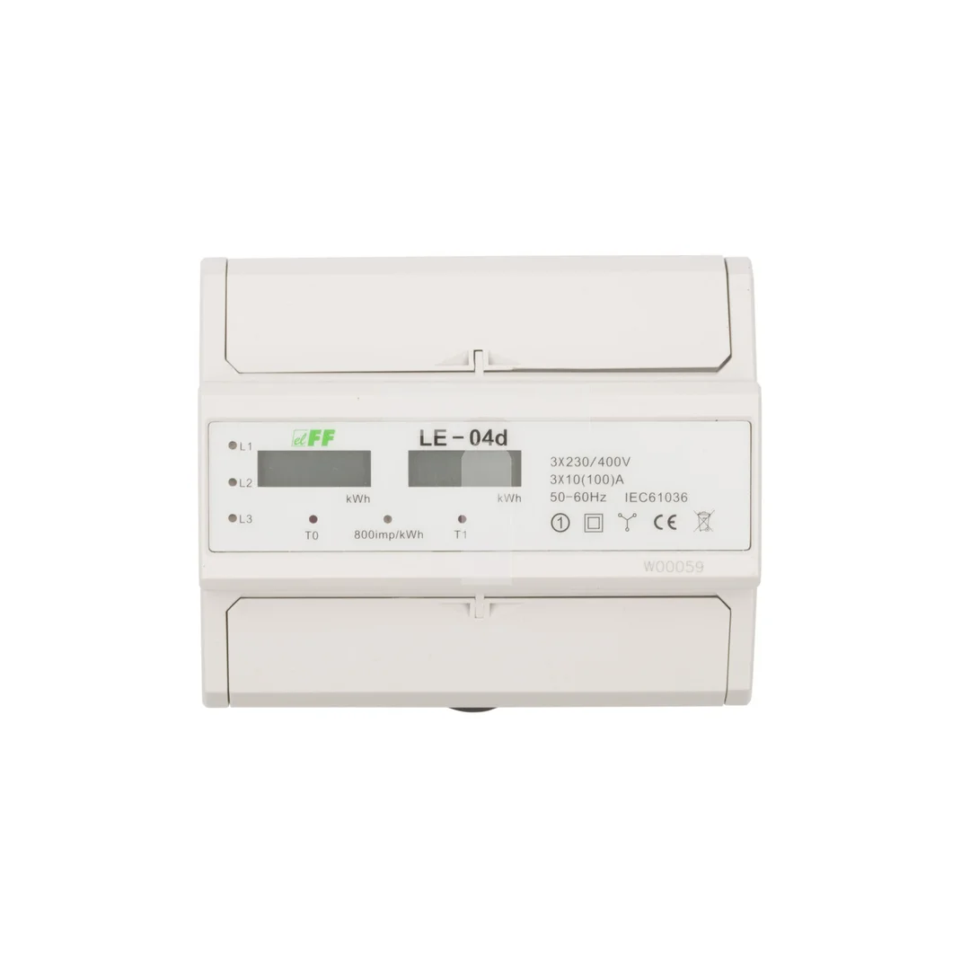 Licznik energii elektrycznej 3-fazowy 100A 230/400V z wyświetlaczem LCD LE-04D