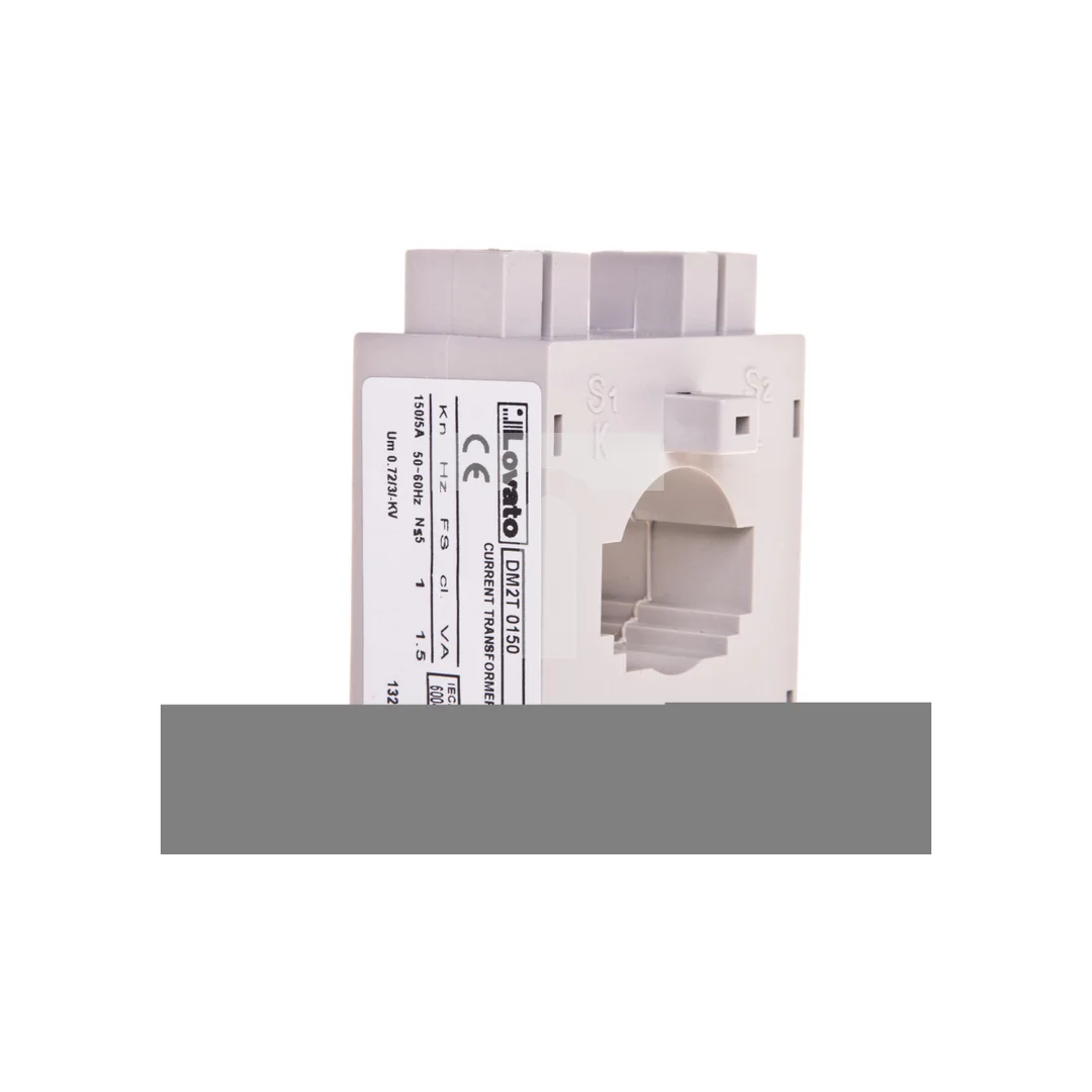 Przekładnik prądowy 150/5A, klasa 1, na przewód fi 23mm, na szynę 30x10mm, 25x12,5mm, 20x15mm DM2T0150