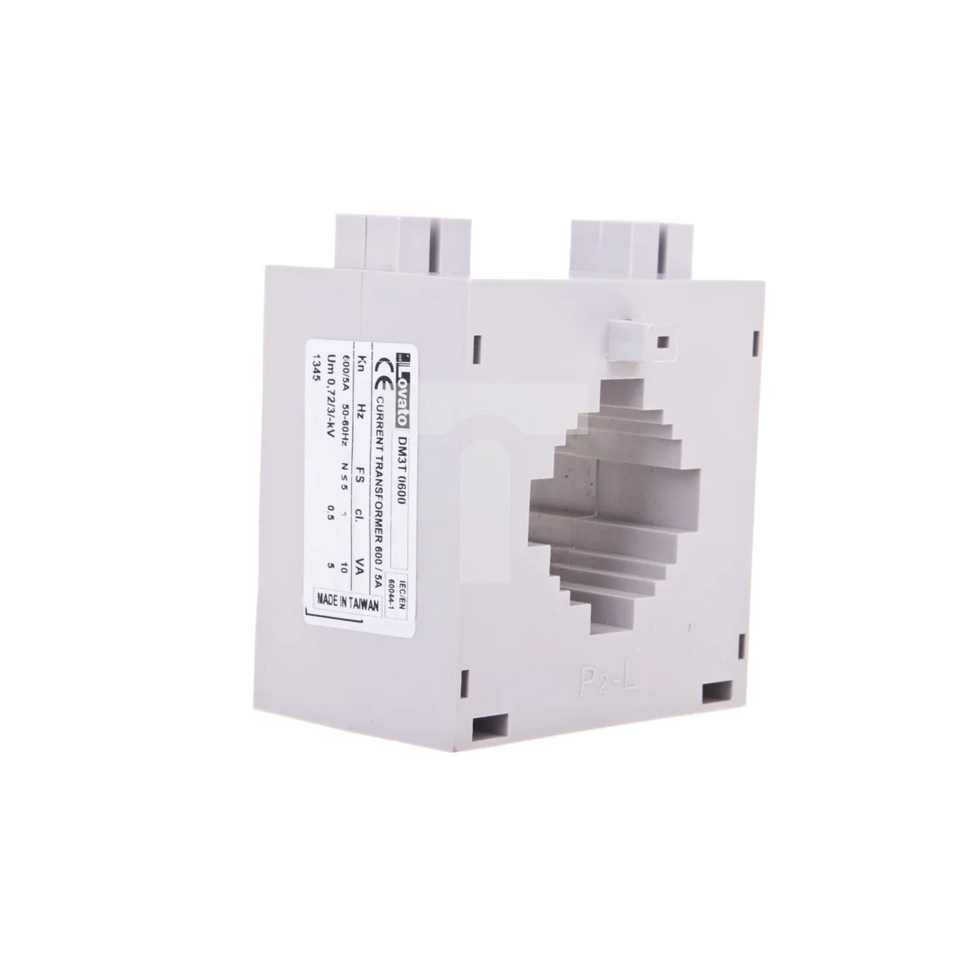 Przekładnik prądowy 600/5A, klasa 0,5, na przewód fi 30mm, na szyny: 40x10mm, 30x20mm, 25x25mm DM3T0600
