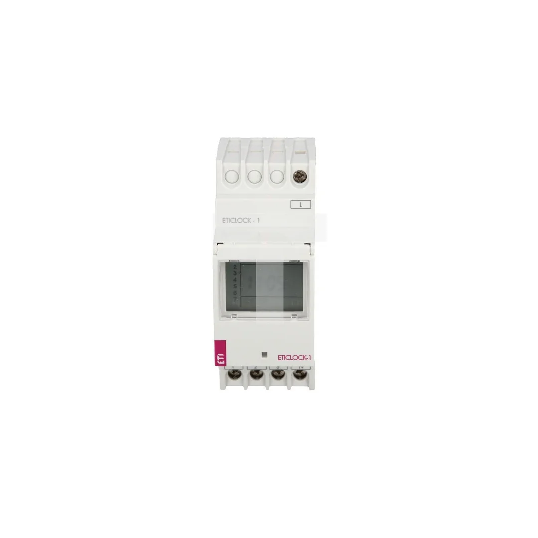 Zegar sterujący cyfrowy 1-kanałowy 16A 230V AC dobowy/tygodniowy ETICLOCK-1 002472011