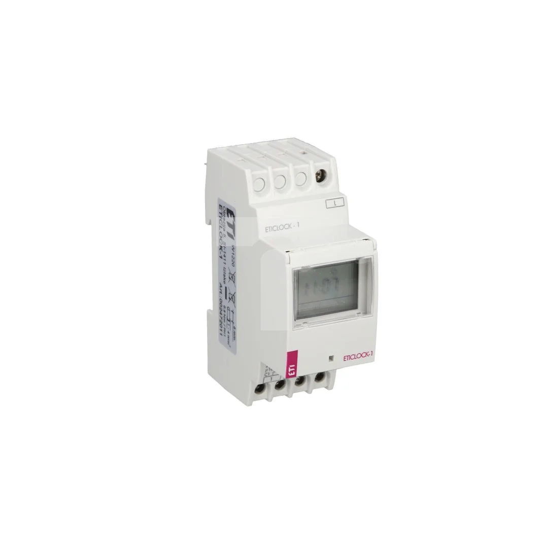 Zegar sterujący cyfrowy 1-kanałowy 16A 230V AC dobowy/tygodniowy ETICLOCK-1 002472011