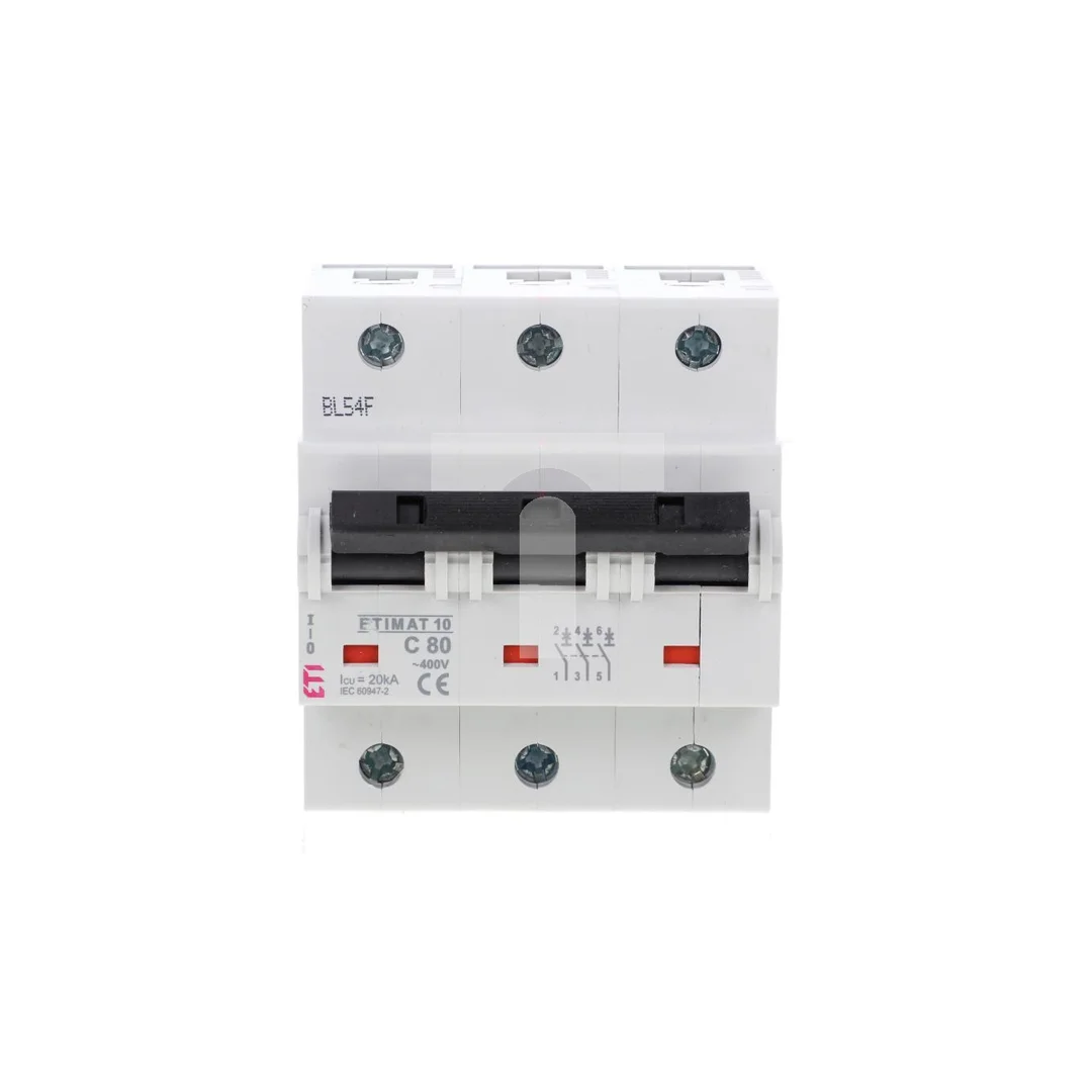 Wyłącznik nadprądowy 3P C 80A 10kA AC ETIMAT10 02135731