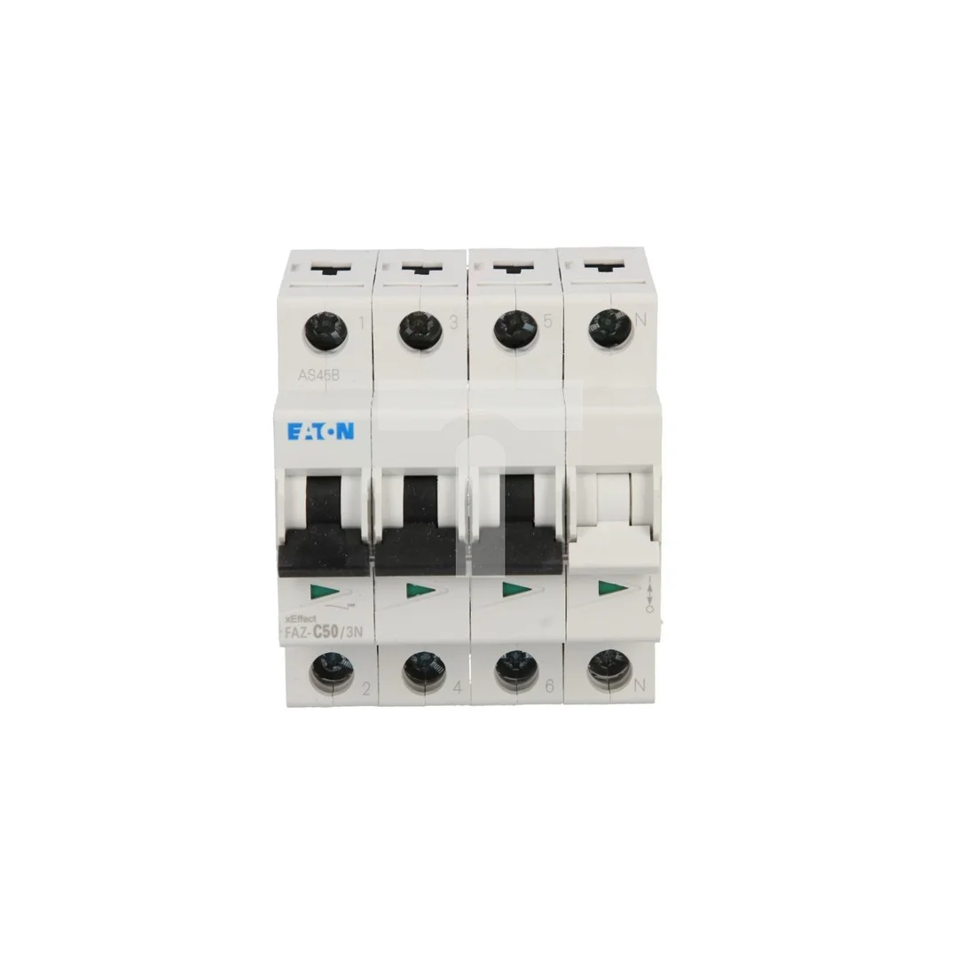 Wyłącznik nadprądowy 3P+N C 50A 15kA AC FAZ C50/3N 278980