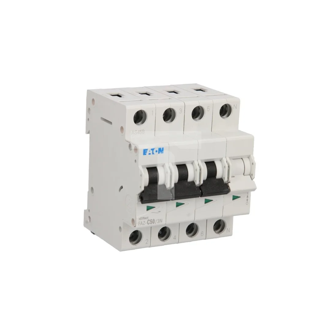 Wyłącznik nadprądowy 3P+N C 50A 15kA AC FAZ C50/3N 278980