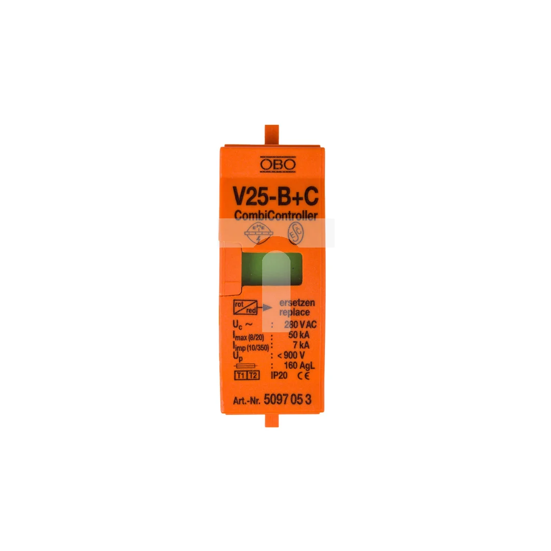 Wkładka ogranicznika przepięć Typ T1+T2 7kA V25-B+C Typ 1+2/0-280 5097053