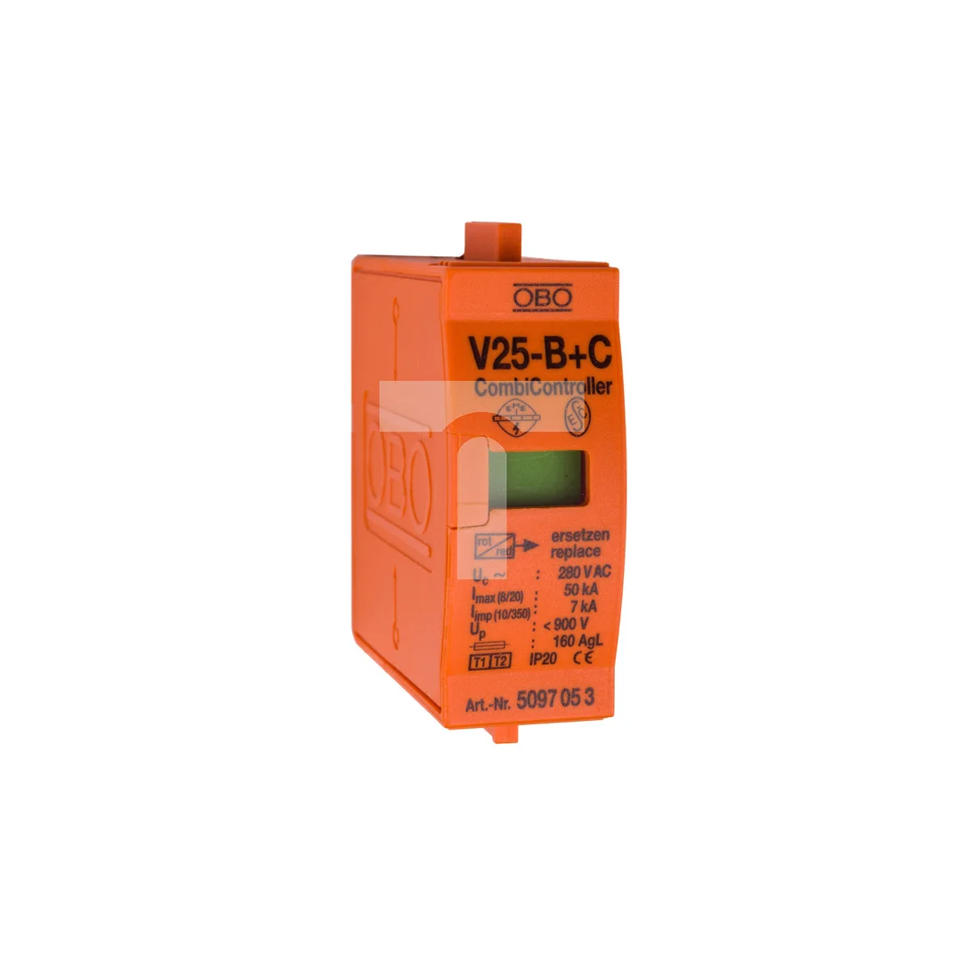Wkładka ogranicznika przepięć Typ T1+T2 7kA V25-B+C Typ 1+2/0-280 5097053
