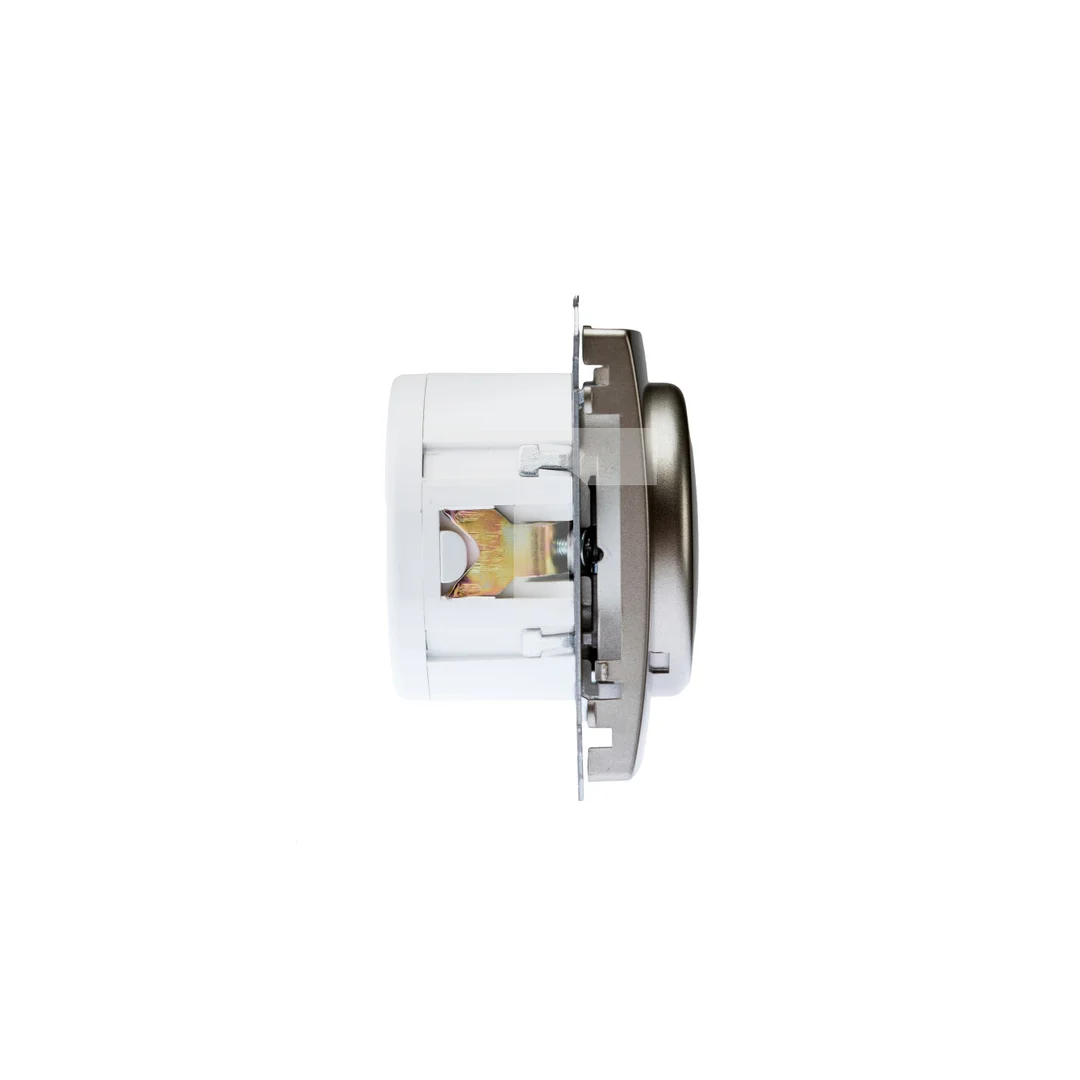 Simon Basic Ściemniacz naciskowo-obrotowy 20–500W satyna metalizowana BMS9T.01/29