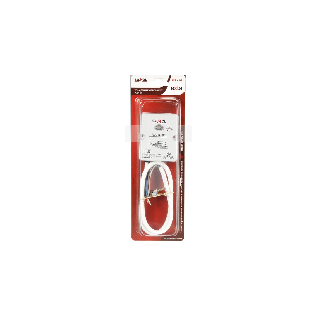 Wyłącznik zmierzchowy 16A 230V 0-200lx WZH-01 EXT10000140
