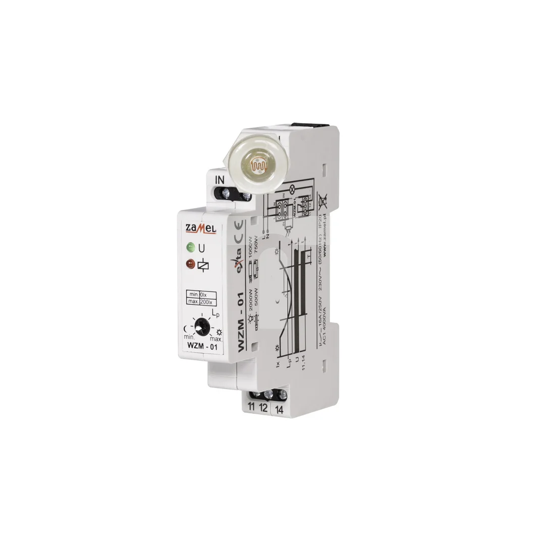 Wyłącznik zmierzchowy 16A 230V 0-200lx WZM-01/S1 EXT10000142
