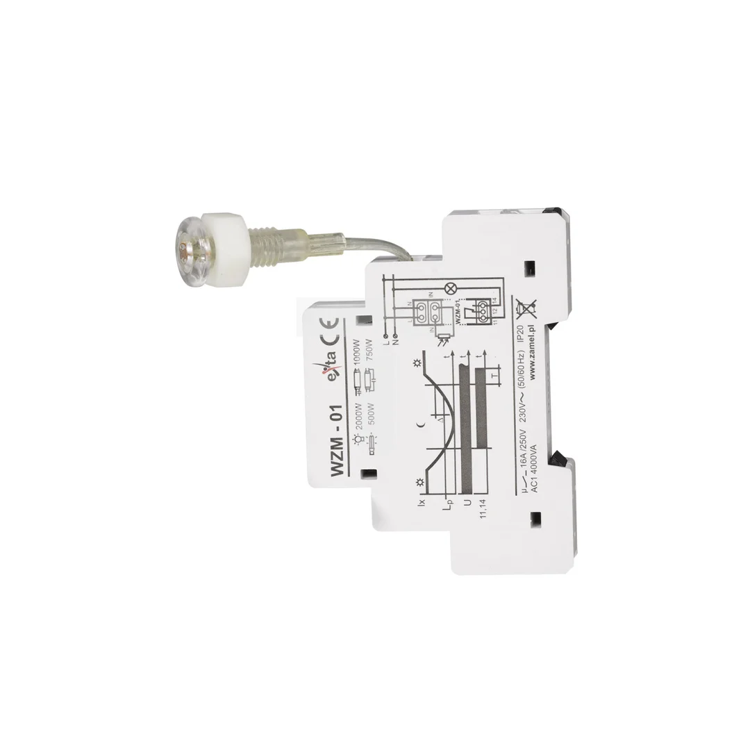 Wyłącznik zmierzchowy 16A 230V 0-200lx WZM-01/S1 EXT10000142