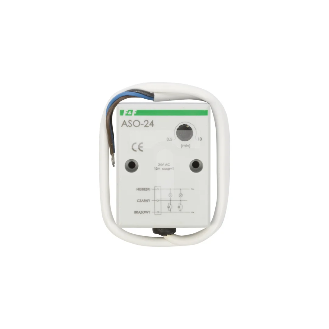 Automat schodowy tablicowy 10A 0,5-10min 24V AC ASO-24
