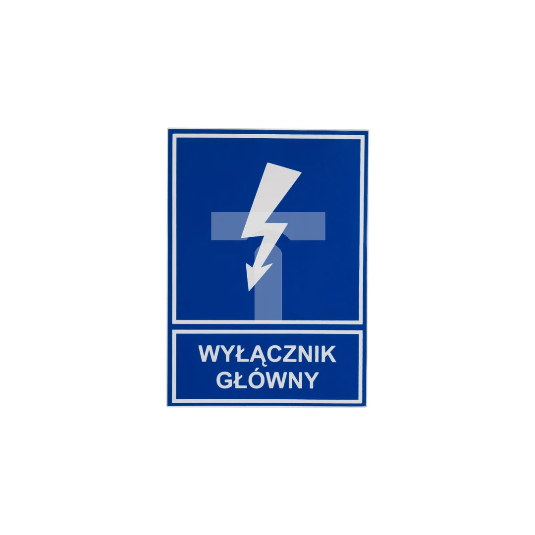 Tabliczka /znak informacyjny/ TZI 105X148S /WYŁĄCZNIK GŁÓWNY/ E04TZ-01041130200 /10szt./