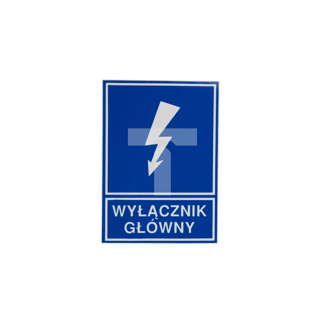 Tabliczka /znak informacyjny/ TZI 74X105S /WYŁĄCZNIK GŁÓWNY/ E04TZ-01041120200 /10szt./