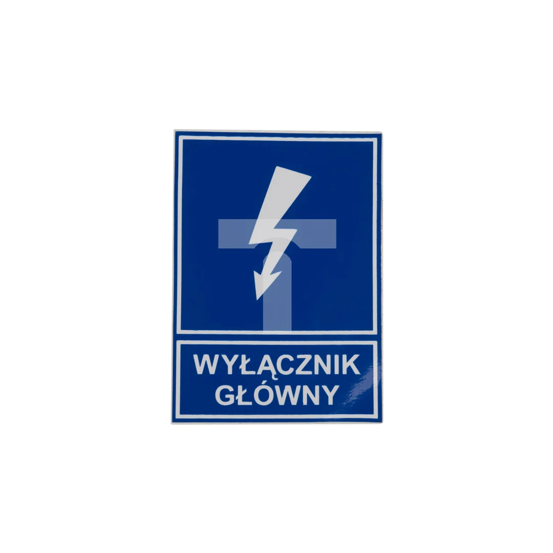Tabliczka /znak informacyjny/ TZI 52X74S /WYŁĄCZNIK GŁÓWNY/ E04TZ-01041110200 /10szt./