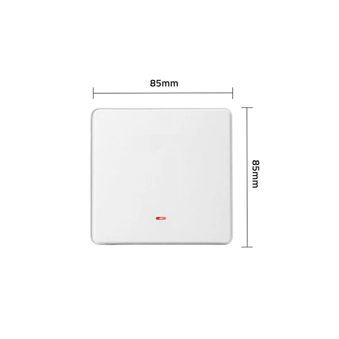 52719 Qoltec Inteligentny 1-kanałowy przełącznik ścienny Wi-Fi z funkcją sterowania głosem Tuya Smart life Biały