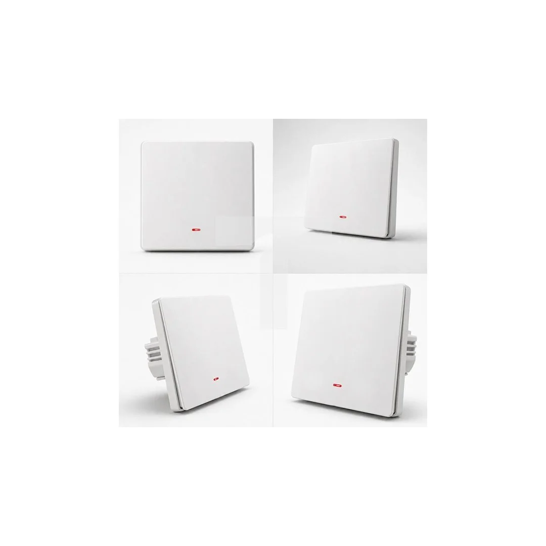 52719 Qoltec Inteligentny 1-kanałowy przełącznik ścienny Wi-Fi z funkcją sterowania głosem Tuya Smart life Biały