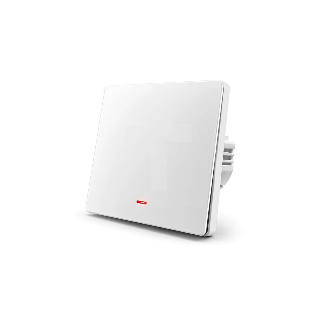 52719 Qoltec Inteligentny 1-kanałowy przełącznik ścienny Wi-Fi z funkcją sterowania głosem Tuya Smart life Biały