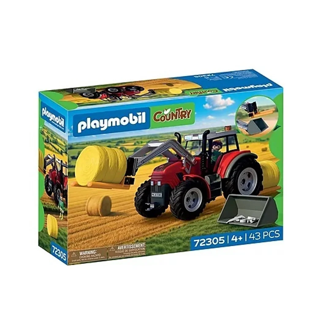 DUŻY TRAKTOR Z BELAMI SIANA