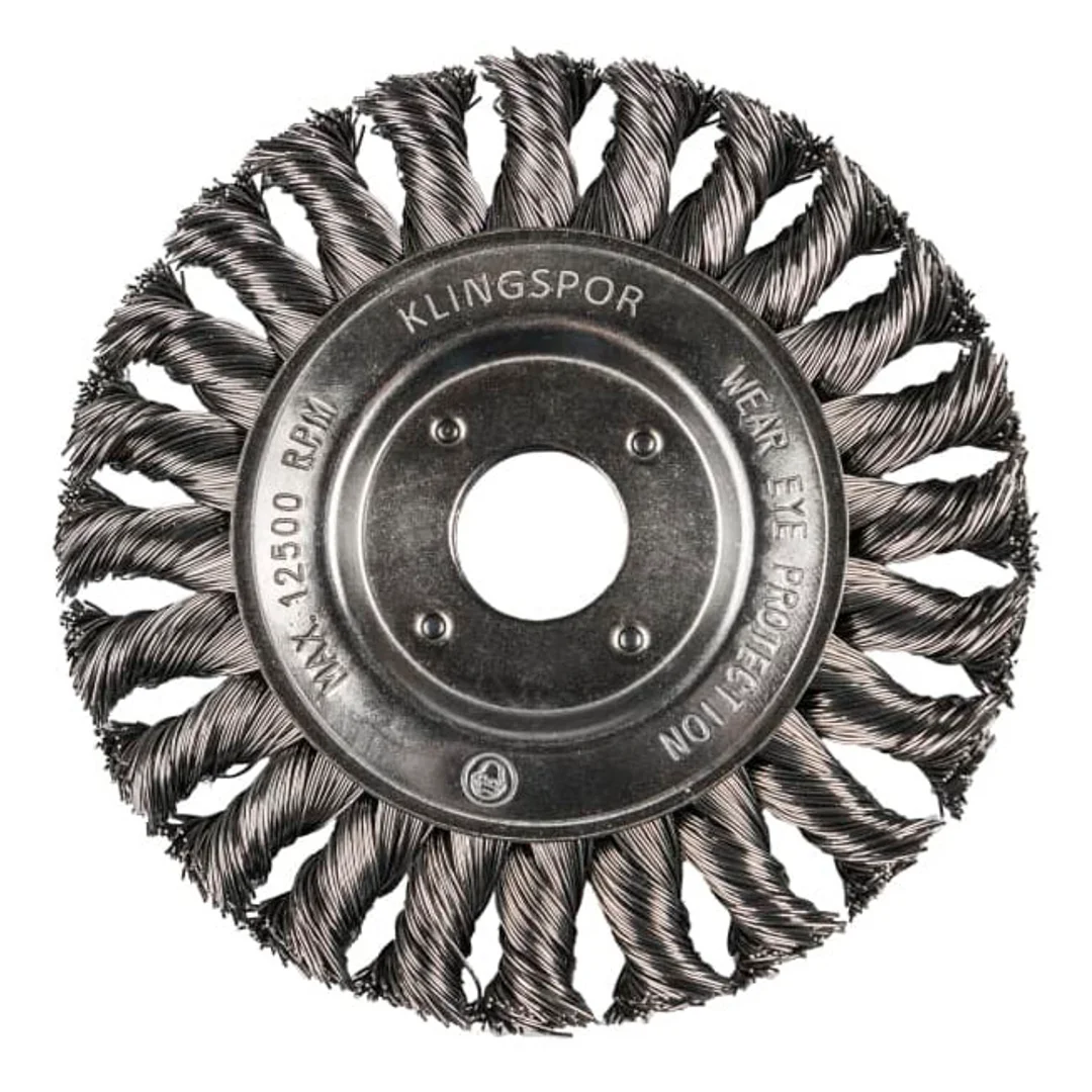 SZCZOTKA TARCZOWA drut splatany, stal falista 125x14x22,23mm (1/1) KLINGSPOR