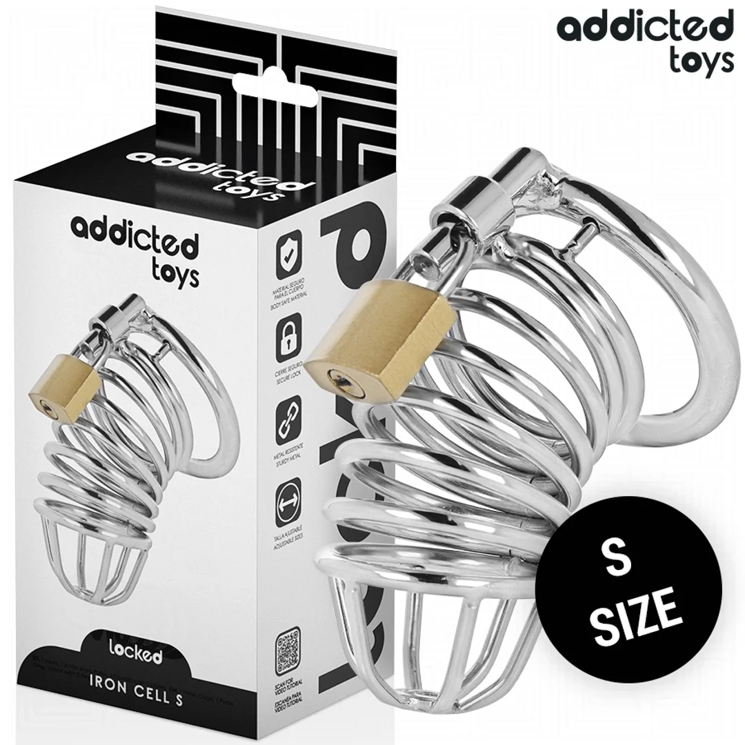 Addicted Toys Locked - metalowy system kontroli 4 cm S, srebrny