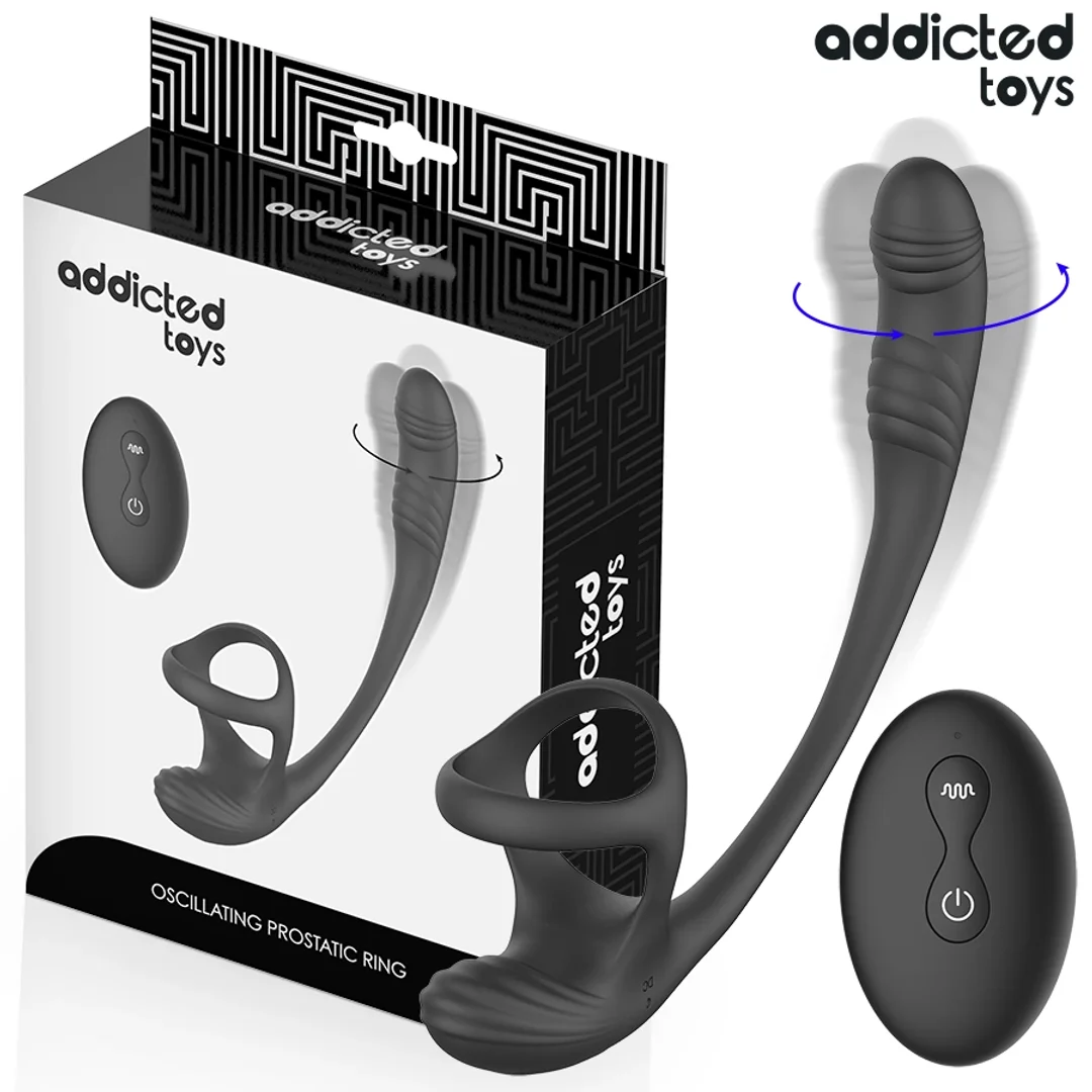 Addicted Toys Model 8435565961077 - System z Wibracją 360° i Pilotem, czarny