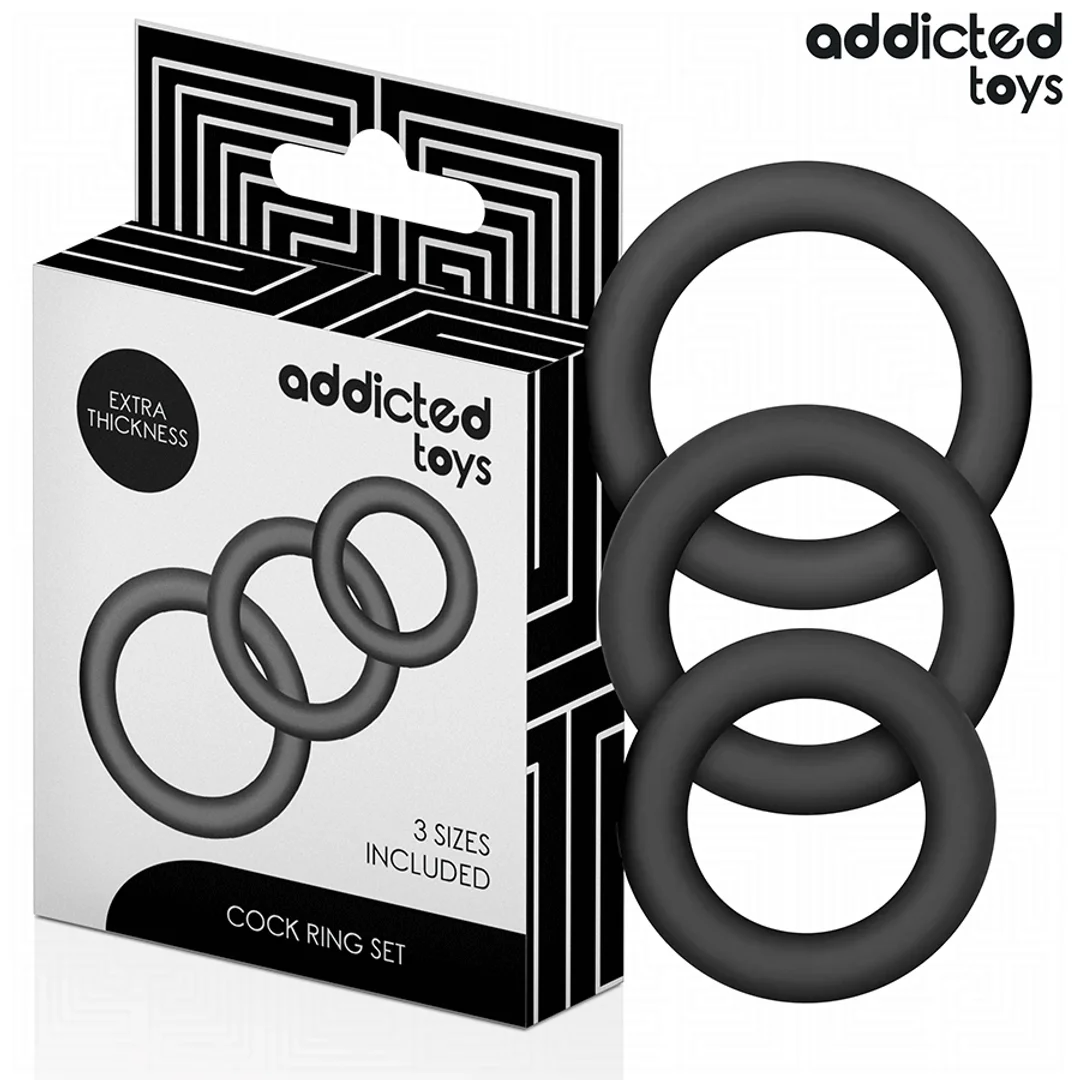 Addicted Toys Zestaw 3 Pierścieni Silikonowych Model 1 - Komfort i Dopasowanie