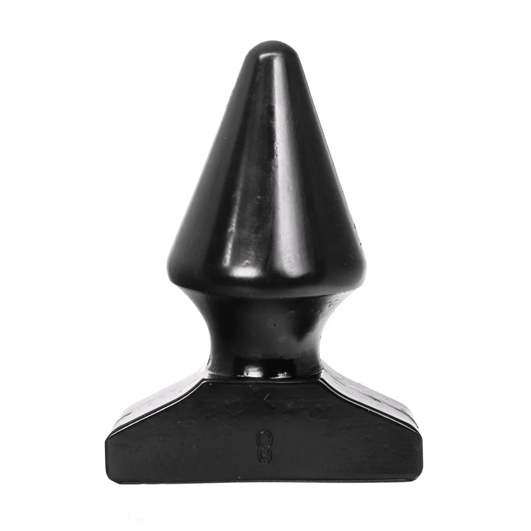 All Black Korek anatomiczny 17 cm z rowkami, czarny