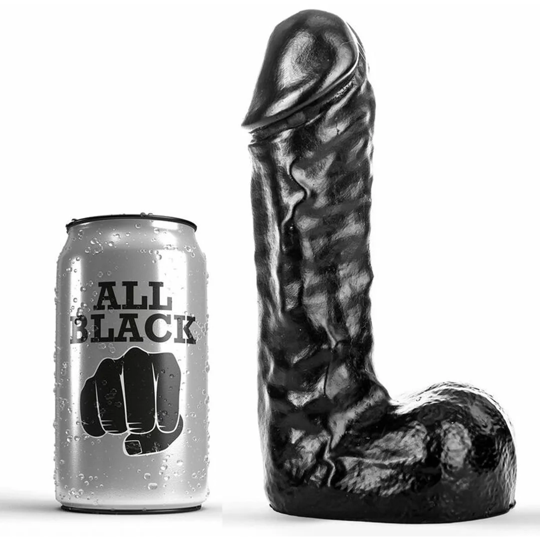 All Black Model 19 cm - Czarny elastyczny model anatomiczny PVC