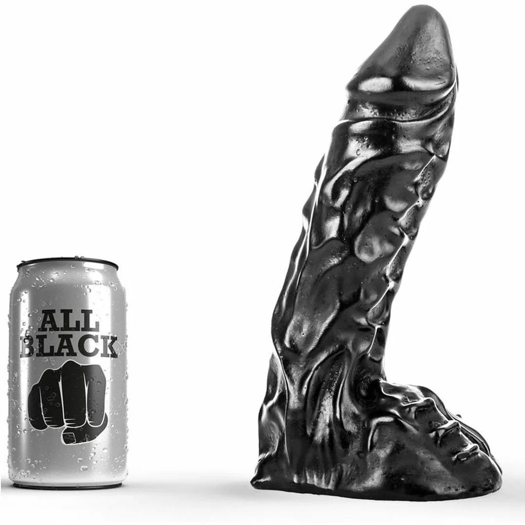 All Black Model 23 cm - Elastyczny gadżet intymny z anatomiczną strukturą