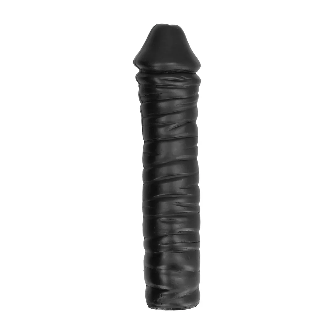 All Black Model AB56 - duża anatomiczna forma z teksturą, 38 cm, czarna