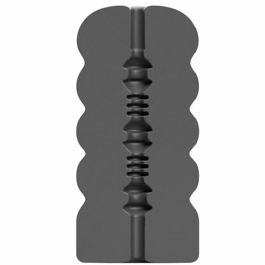 All Black Twink 17 cm - silikonowa maszyna intymna spiralna czarna