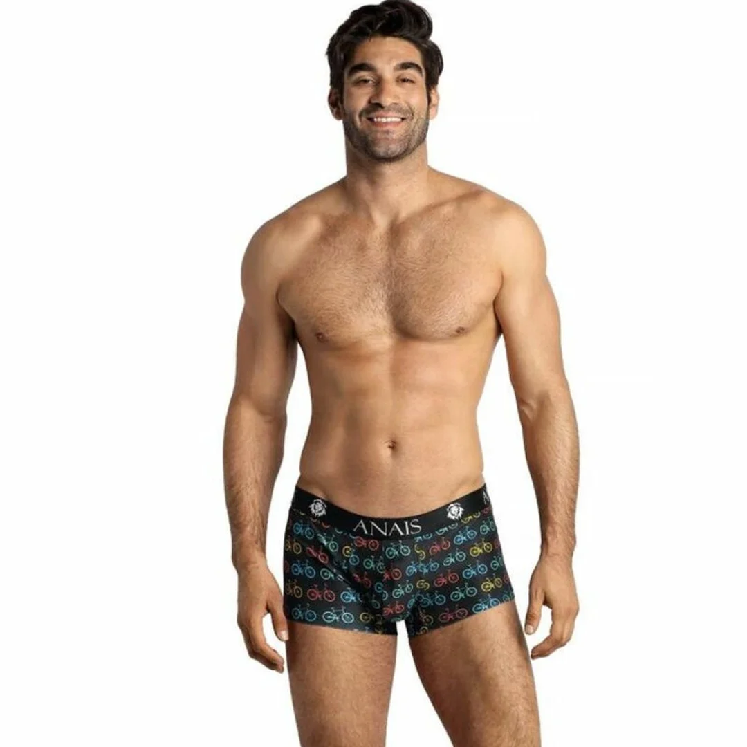 Anais Men Benito Boxer S - bokserki sportowe, dłuższe nogawki, czarne