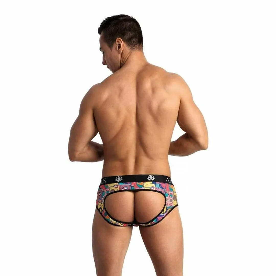 Anais Men Jock Bikini Komiksy S - kolorowy model z odkrytym tyłem