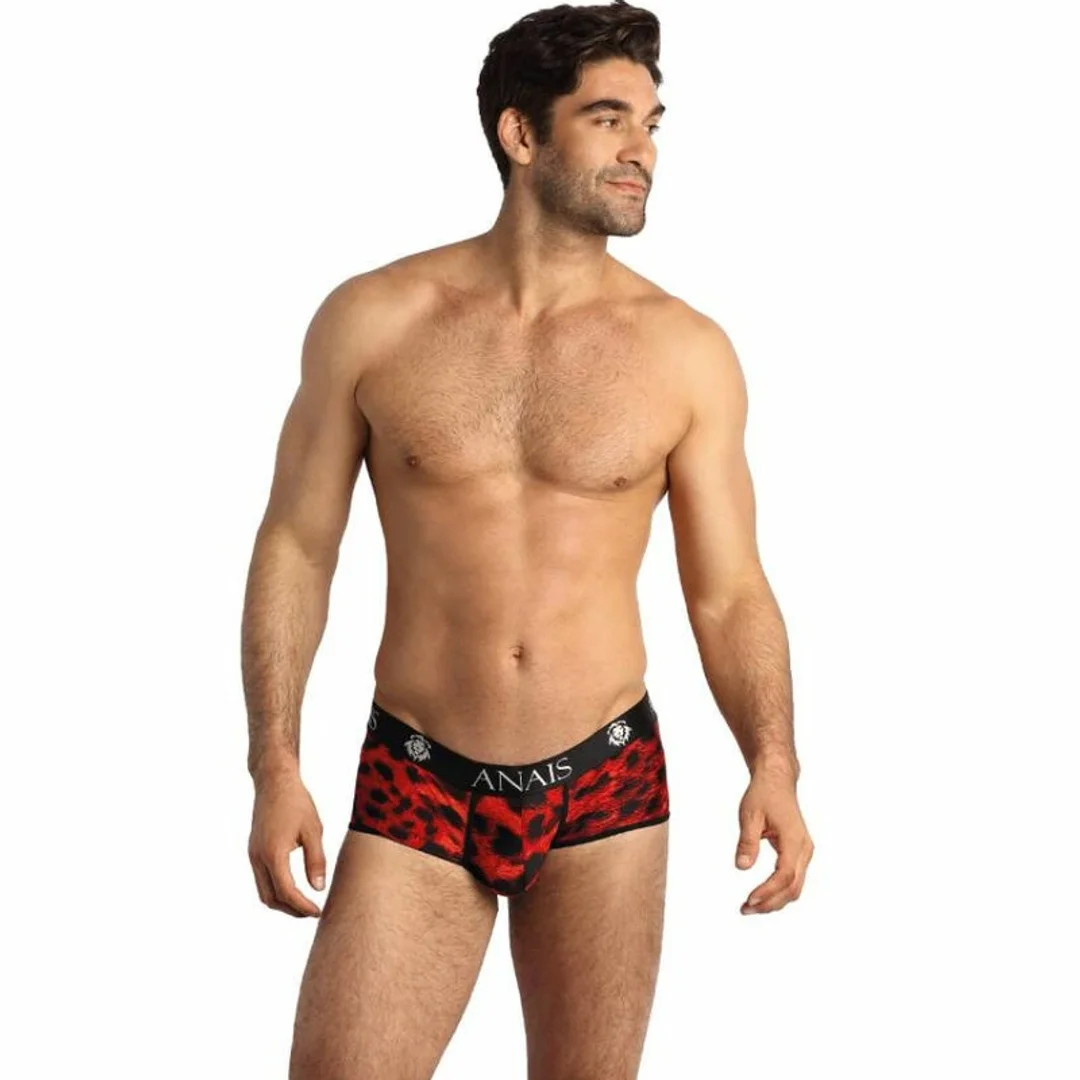 ANAIS MEN Savage Brief XL czerwony mikrofasadowy wzor zwierzęcy