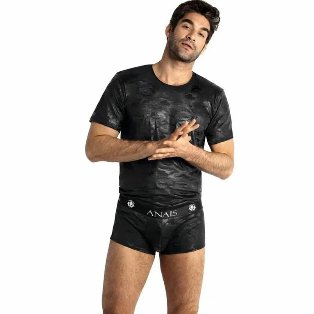 Anais Men T-Shirt Electro S - Miękka Mikrofibra z Militarnym Wzorem