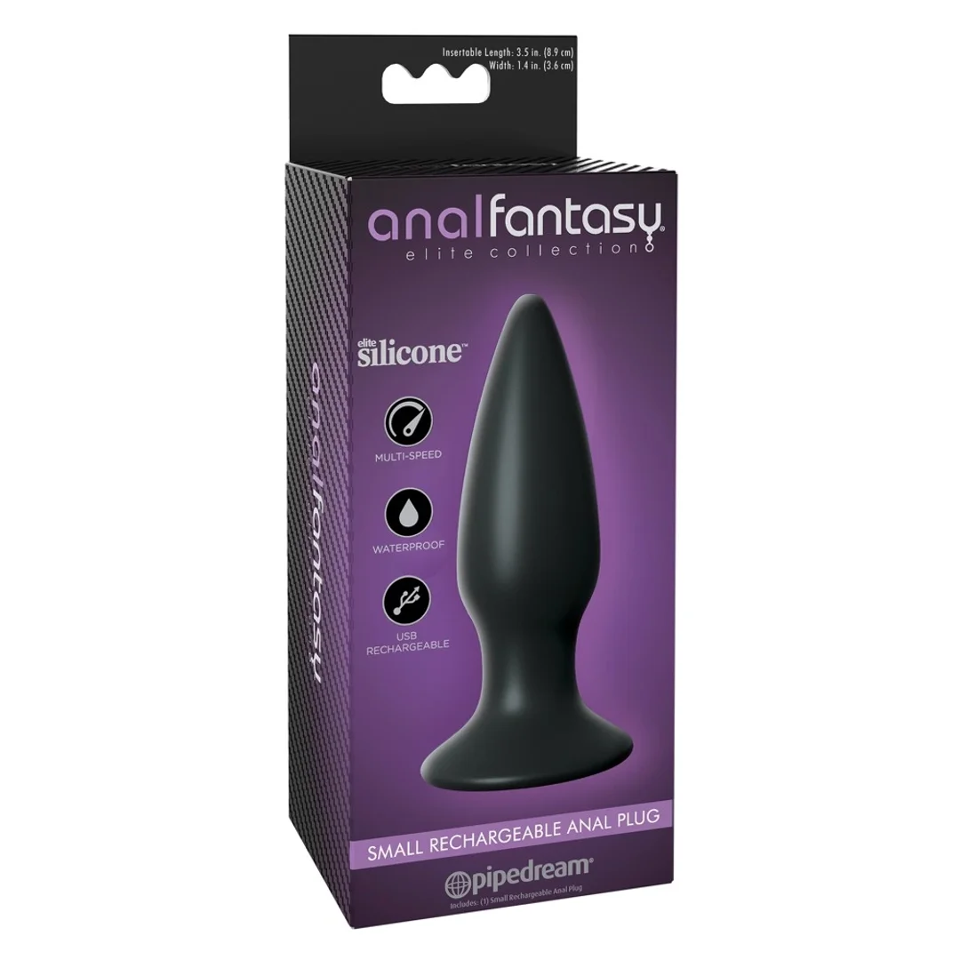 Anal Fantasy Plus Wtyczka z 7-stopniową wibracją czarna 11,5 cm
