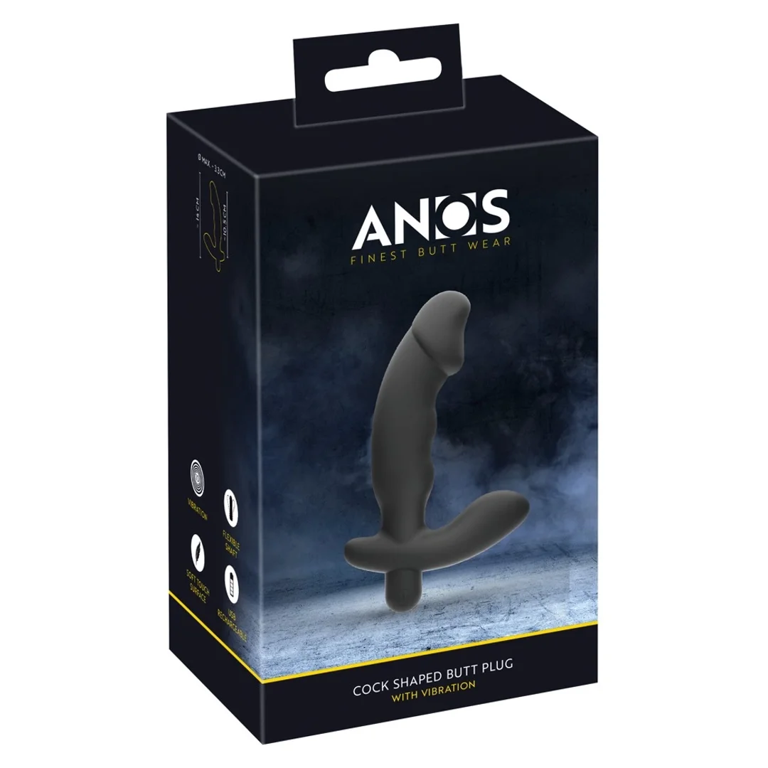 ANOS Wibrator Prostaty 14 cm Czarny Silikonowy 10 Trybow USB