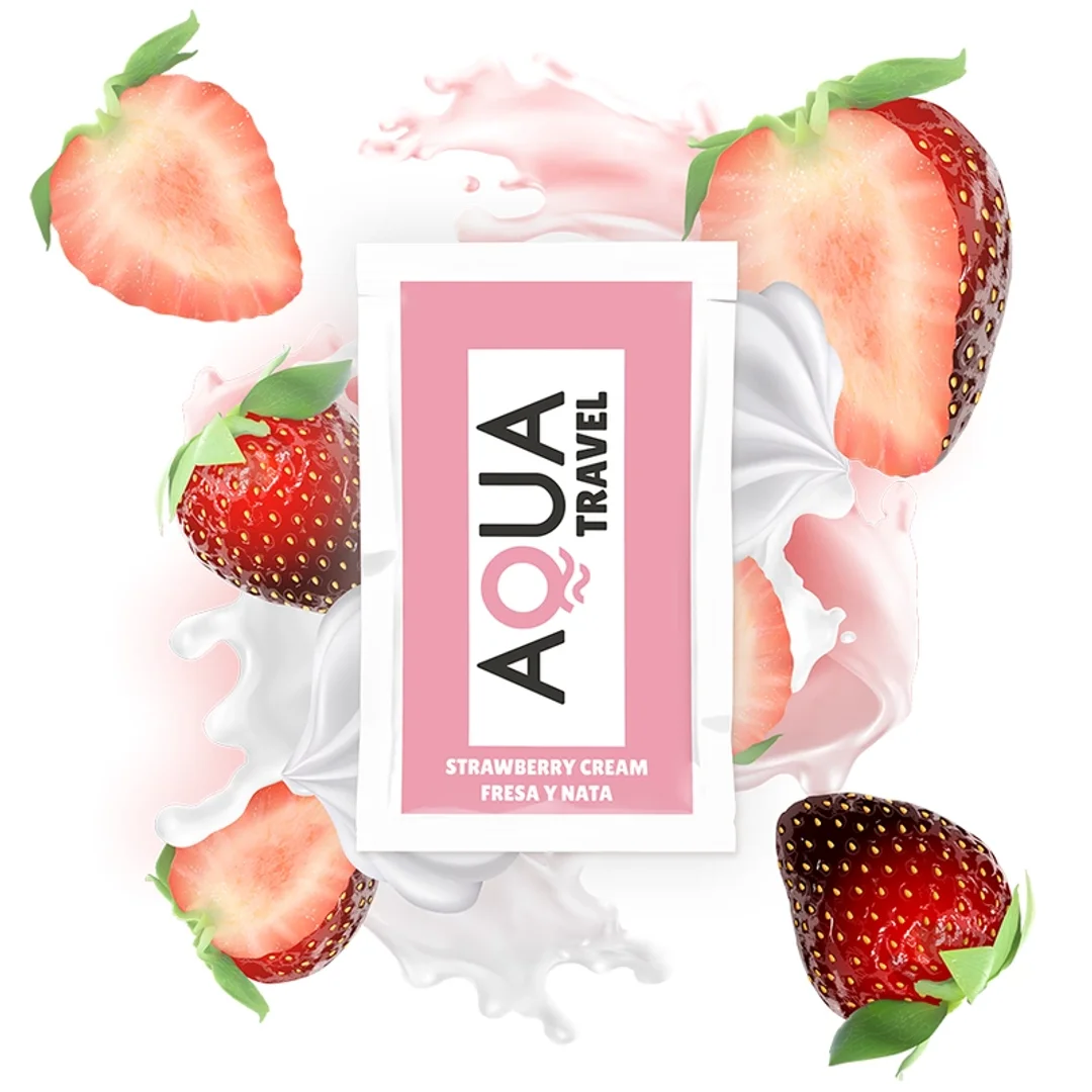 AQUA Travel Lubrykant wodny kremowo-truskawkowy 6 ml kompaktowy
