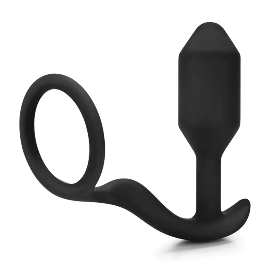 b-Vibe Snug & Tug silikonowy model intymny z pierścieniem 128g