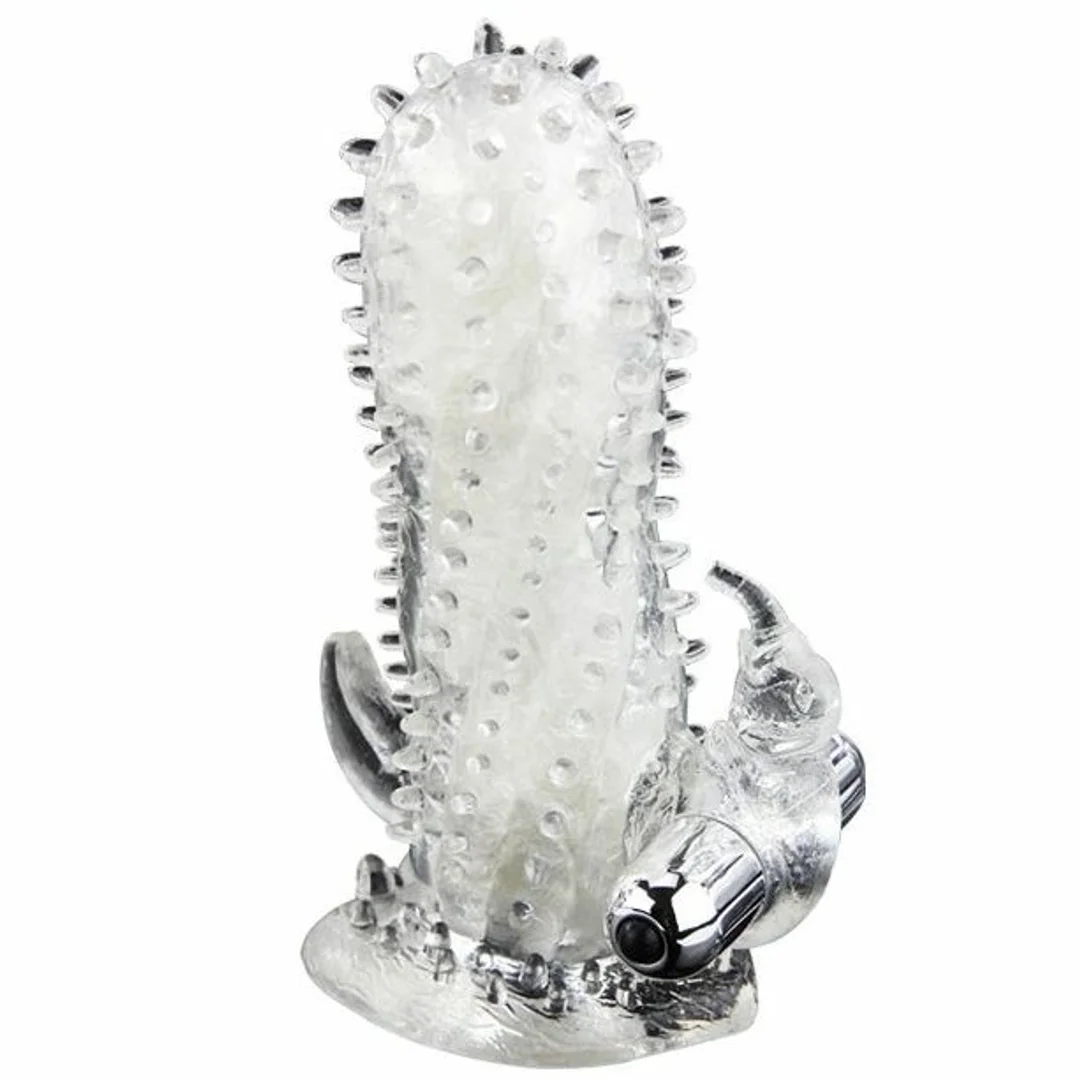 BAILE BRAVE MAN Krolik - nakładka wydłużająca z wibracją 18 cm